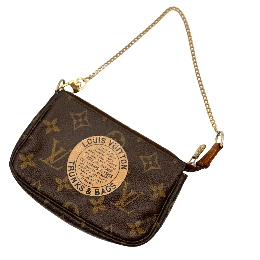 Louis Vuitton Mini Pochette Accessories Pouch Trunks & Bags Monogram Canvas