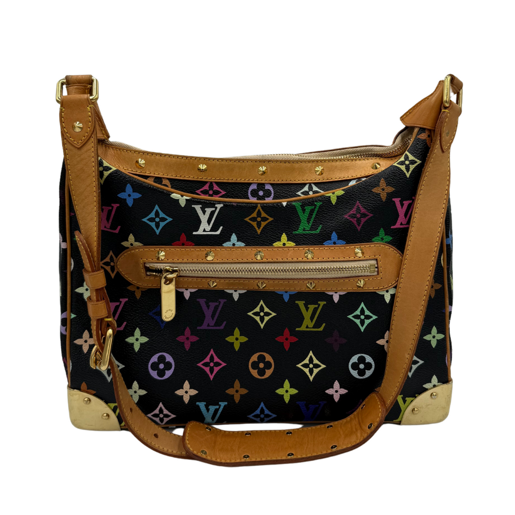 Louis Vuitton x Takashi Murakami Black Monogram Multicolore Boulogne