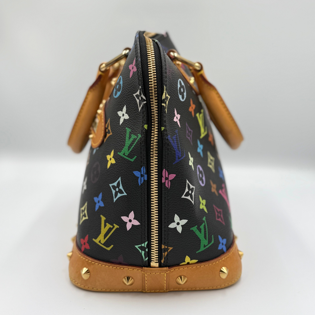 Louis Vuitton x Takashi Murakami Black Monogram Alma PM