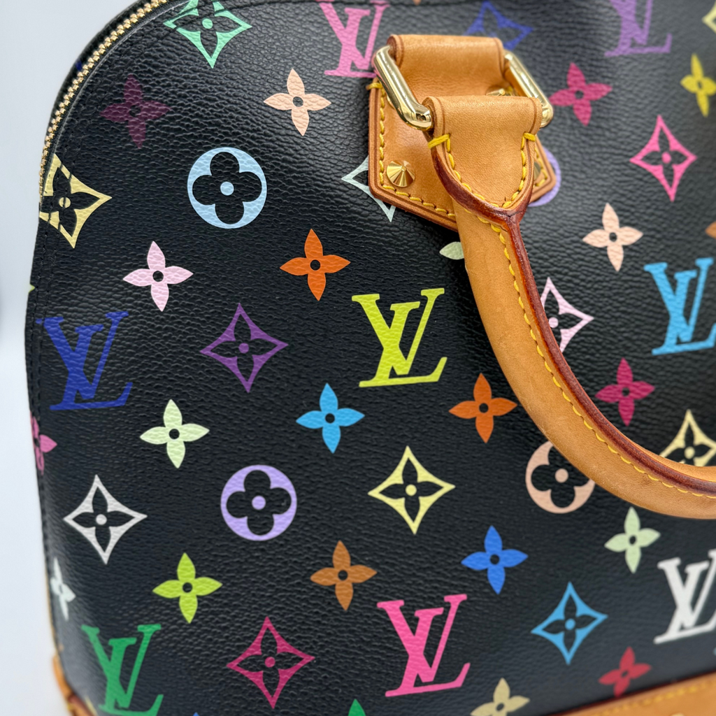 Louis Vuitton x Takashi Murakami Black Monogram Alma PM