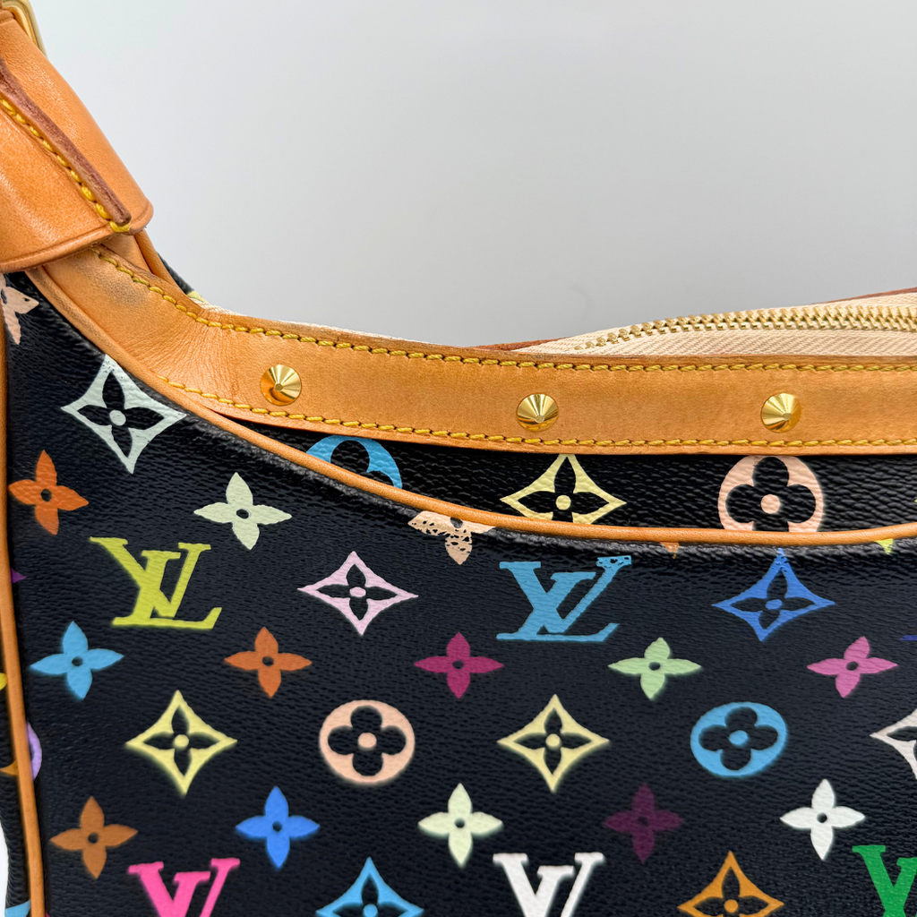 Louis Vuitton x Takashi Murakami Black Monogram Multicolore Boulogne