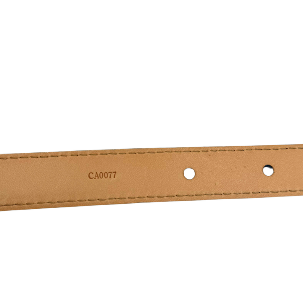 Louis Vuitton Silver Belt Cursive Script